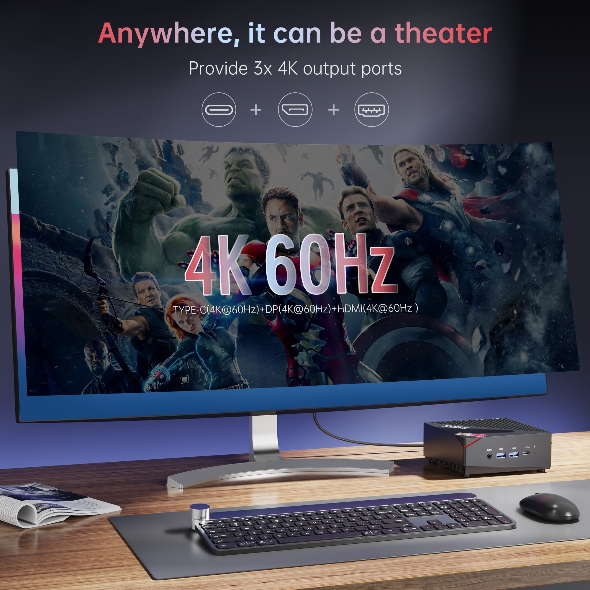 ACEMAGIC AM06 Pro AMD Ryzen7 7730U Mini PC